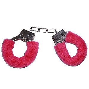 Algemas De Metal Revestida Com Pelúcia Lf Import - Pink