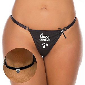 Kit Calcinha C/ Frases Picantes E Chocker Pimenta Sexy