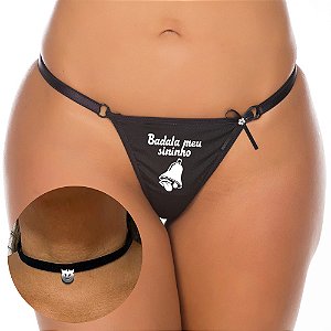 Kit Calcinha C/ Frases Picantes E Chocker Pimenta Sexy