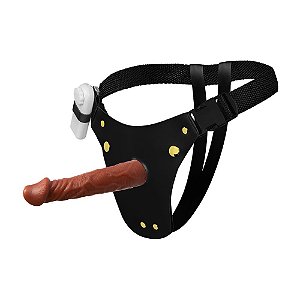 Cinta Strap-on Com Prótese Com Vibro Soulsex - Chocolate