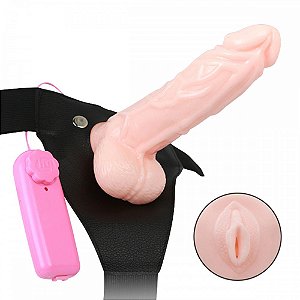 Cinta Strap-on Com Capa Peniana Realista Vipmix