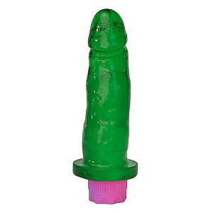 Pênis De Borracha Aromático Com Vibrador Recarregável 15,5x3,7cm Linha K-softline Kgel - Hortelã