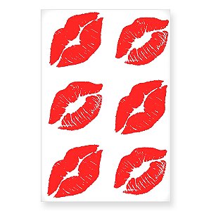 Sexy Tattoo Cartela De Tatuagem Temporária Marca De Beijo Sedux