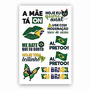 Cartela De Tatuagem Temporária Sexy Tattoo Brasil Sexy Sedux