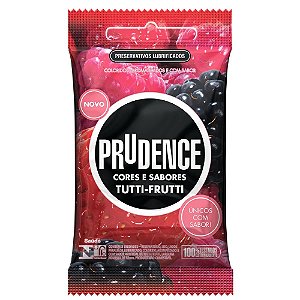 Preservativos Cores E Sabores Tutti-frutti 3 Unidades Prudence
