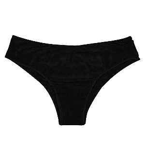 Calcinha Microfibra Lisa Modelo Tanga Com Lateral Fina Rexton - Preto