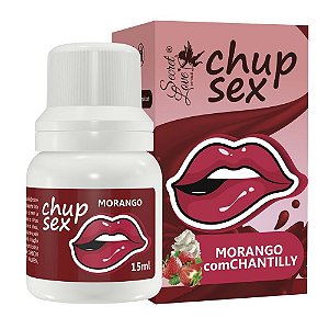 Chup Sex Gel Comestível 15ml Segred Love - Morango Com Chantilly