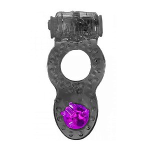 Anel Peniano Com Vibrador E Pérola | loja fetiches Sex Shop - Preto