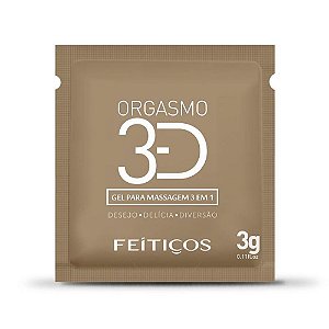 Orgasmo 3d Saches Gel Excitante 3 Em 1 3g Feitiços Aromáticos