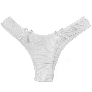 Calcinha Microfibra Lisa Modelo Tanga Rexton - Branco