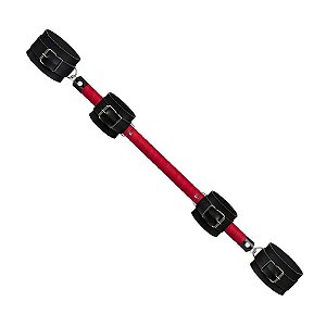 Separador Duo Vermelho 60cm Com Algemas E Tornozeleiras La Pimienta