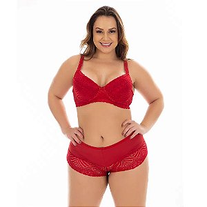Conjunto Plus Size Joseli Patitex - Vermelho