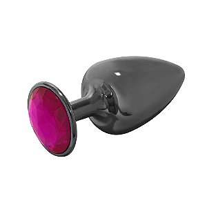 Plug M Em Metal Com Pedra Hard - Preto