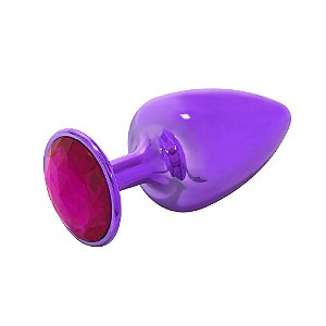Plug M Em Metal Com Pedra Hard - Lilas