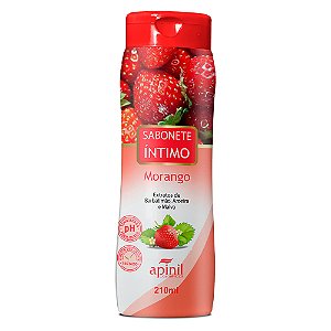 Sabonete Líquido íntimo Feminino 210ml Apinil Cosméticos - Morango