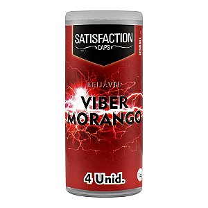 Bolinha Viber Iesball Beijável 4 Un Satisfaction Caps - Morango