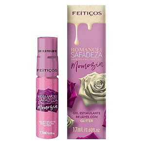 Romance Com Safadeza Gel Beijável Glitter 17ml Feitiços - Morango Com Chantilly