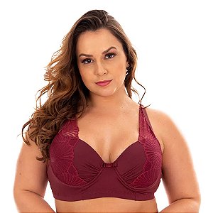 Sutiã Plus Size Reforçado Carla Patitex - Vinho
