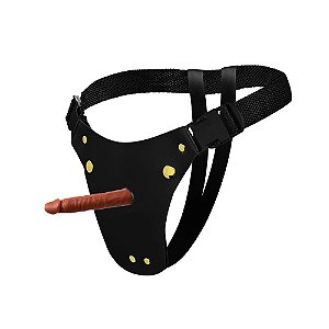 Cinta Strap-on Ativa Com Prótese Unitária Soul Sex - Chocolate