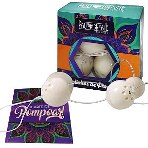 Kit Bolinhas De Pompoar 04 Unidades Pau Brasil