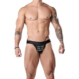 Cueca Jockstrap Fetiche Com Frase Moda Apimentada - Frase Vai Ter Que Me Engolir
