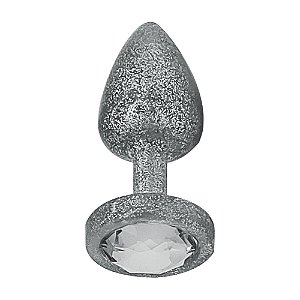 Plug Anal M Em Abs Com Glitter Linha Less Hard - Cromado