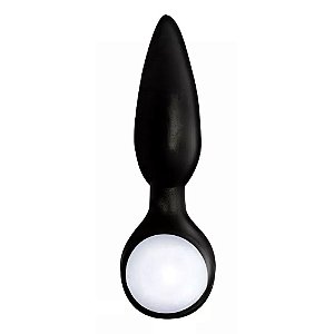 Plug Anal Com Led Em Tpe Diversão Ao Cubo - Preto