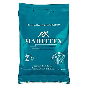 Preservativo Madeitex Não Lubrificado Com 03 Unidades Rilex