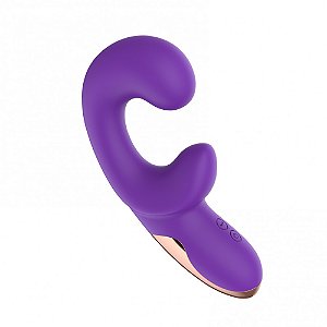 Vibrador Duplo Estímulo Em Formato Curvado Vipmix - Roxo