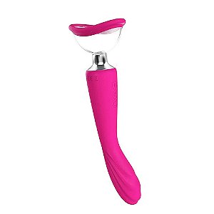 Vibrador De Ponto G E Clitóris Com Sucção Alon Sexy Import - Rosa