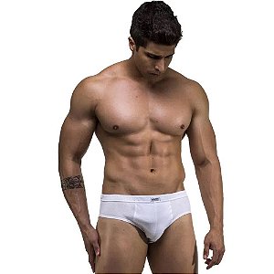 Pacote Com 3 Cuecas Slip Adulto Em Algodão Lisa Nawes