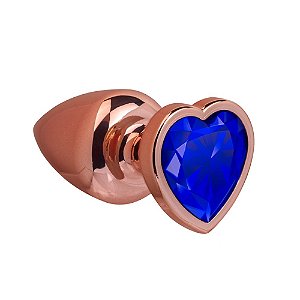 Plug Anal Coração Unique Rose La Pimienta - Azul