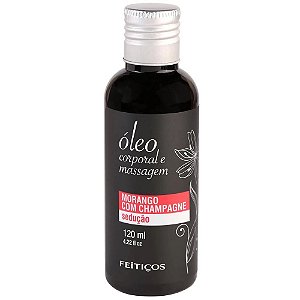 óleo Aromático Para Massagem 120ml Feitiços - Morango Com Champanhe