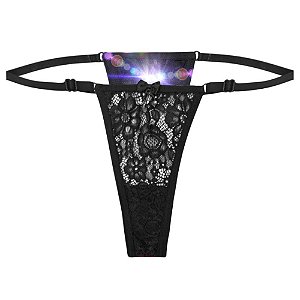 Tanga Led Pisca Pisca Com Lacinho Diversão Ao Cubo - Preto