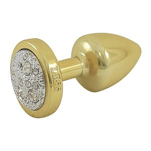 Plug Less P Dourado Com Pedra Cravejada Hard - Cromado