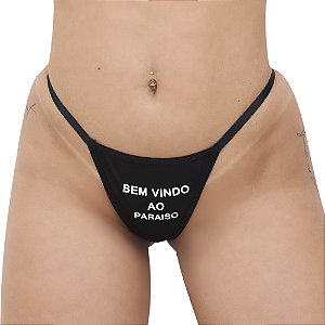 Calcinhas Personalizadas Com Frases Picantes Moda Apimentada - Bem Vindo Ao Paraíso