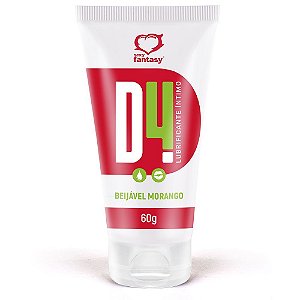 D4 Lubrificante íntimo Beijável 60 Gr Sexy Fantasy - Morango