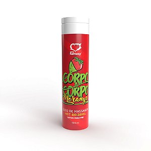 Corpo A Corpo óleo De Massagem Hot Beijável 100ml - Morango