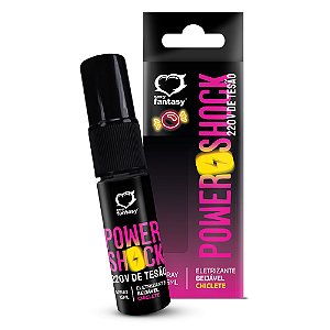 Spray Eletrizante Power Shock 220v De Tesão 15ml Sexy Fantasy - Chiclete