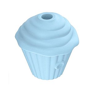Vibrador De Clitóris Cupcake Com Pulsação Sexy Import - Azul