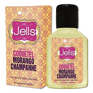 Jells Coquetel Gel Hot Coméstivel 30ml Kalya - Morango Com Champanhe