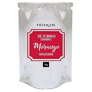 Sal De Banho Espumante Sachê 30gr Feitiços - Morango