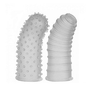 Capa De Dedo G-spot Com Estimuladores K Gel - Transparente