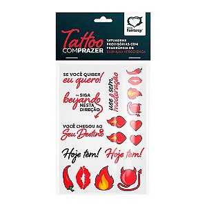 Tatoo Com Prazer - Tatuagens Provisórias Com Fragrância Afrodisíaca Sexy Fantasy
