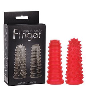 Kit Capa De Dedo Com Pontas Estimuladoras K Gel - Vermelho