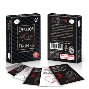 Desejos Drinks Jogo De Beber Para Casais Com 50 Cartas Diversão Ao Cubo
