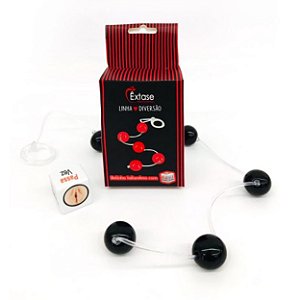 Bolinha Tailandesa Pequena Com Dado Linha Diversão êxtase - Vermelho
