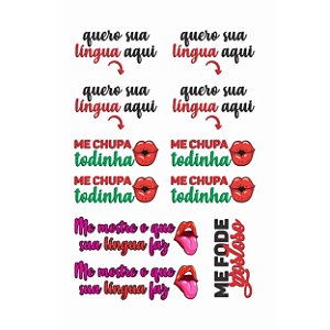 Sexy Tattoo Cartela De Tatuagem Temporária Me Chupa Todinha Sedux