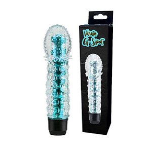 Vibrador Estilo Personal Com Capa Texturizada Lf Import - Azul