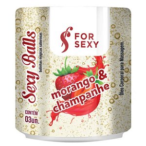 Sexy Balls Beijáveis For Sexy - Morango Com Champanhe